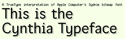 This is the Cynthia Typeface