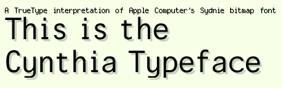 This is the Cynthia Typeface