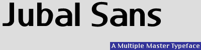 Jubal Sans Multiple Master Font